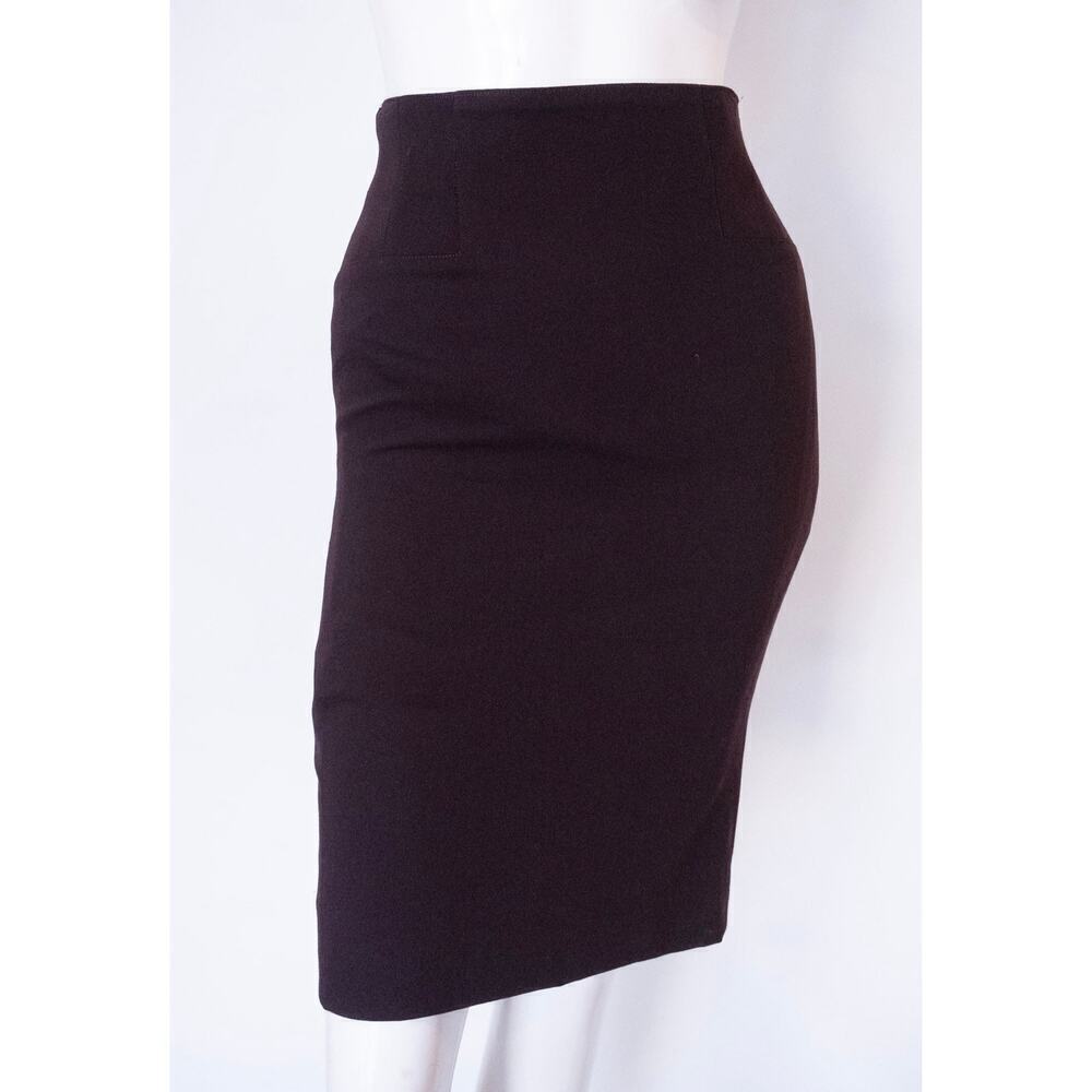 ESCADA by MARGARETHA LEY 100% Wool Eggplant Pencil Skirt - Picture 1 of 7